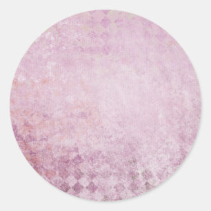 Sticker Rond Arrière - plan de collection de diamants roses