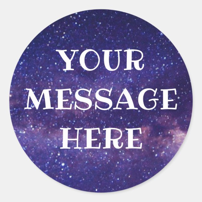 Sticker Rond ARRIÈRE - PLAN DE NUIT STARRY - Customisez votre p (Devant)