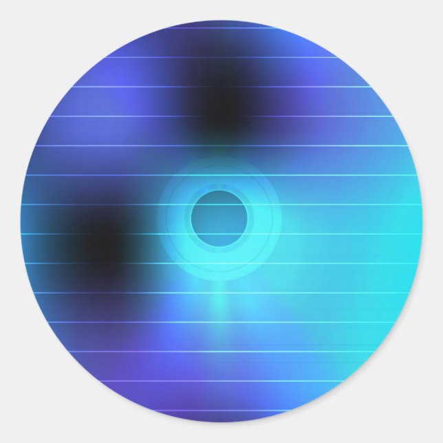 Sticker Rond Arrière - plan du Music Party (Devant)