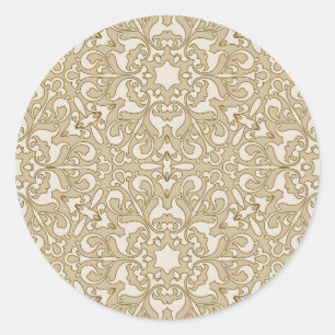 Sticker Rond Arrière - plan fleuri floral