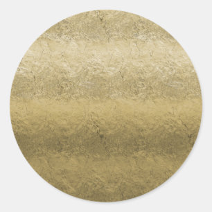 Sticker Rond Arrière - plan Gold Faux Foil