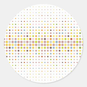 Sticker Rond Arrière - plan multicolore de point