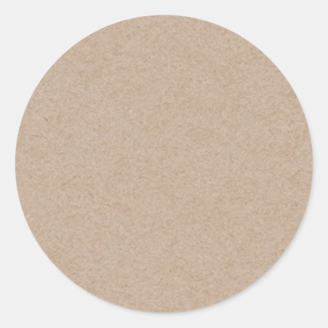 Sticker Rond Arrière - plan papier Kraft Brown imprimé (Devant)