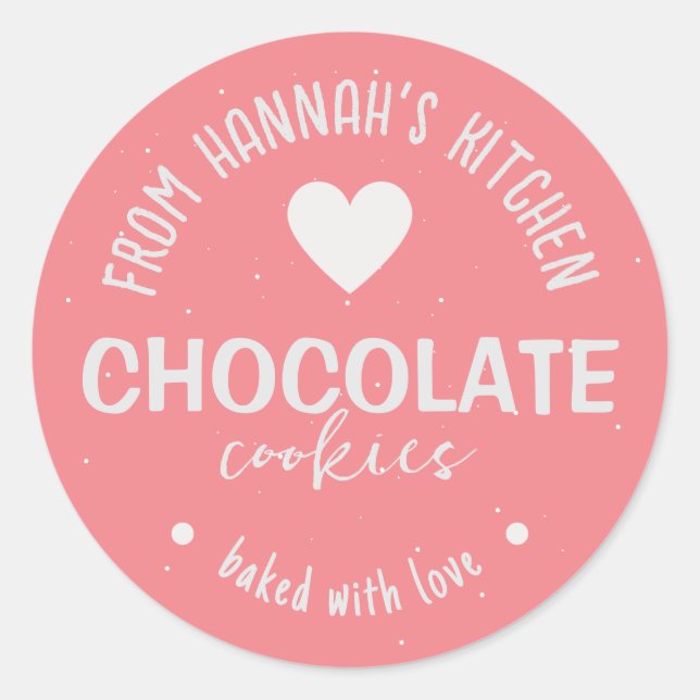 Sticker Rond Arrière - plan Parties scintillant Rose Cuit Avec  (Devant)