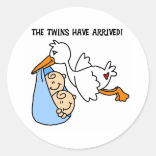 Sticker Rond Arrivée de Stork Twin