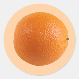 Sticker Rond Arrondi Orange Fruit frais Photo