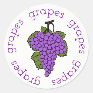 Sticker Rond Arrondises de raisin