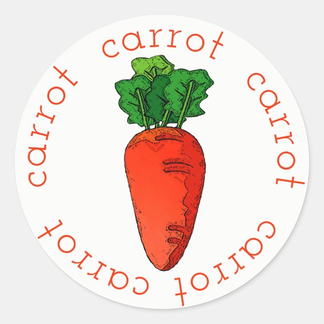 Sticker Rond Arrondissements de carotte (Devant)