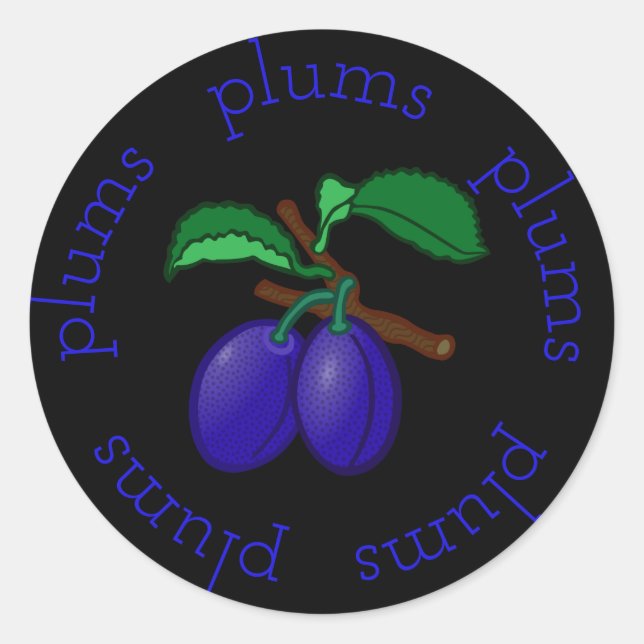 Sticker Rond Arrondissements Plum Violet (Devant)