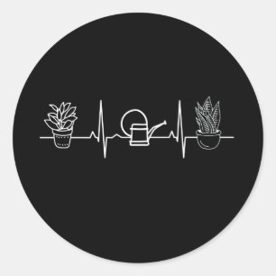 Sticker Rond Arrosage du jardin peut battement de coeur