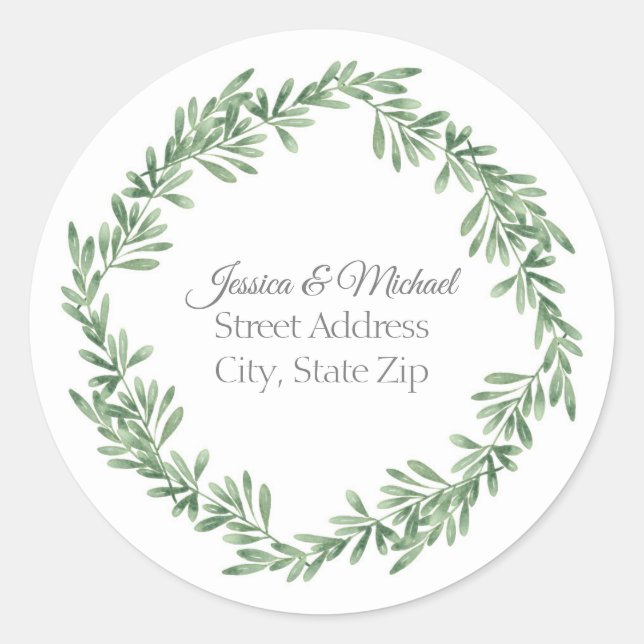 Sticker Rond Arrosage Rosemary Wreath (Devant)