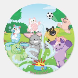 Sticker Rond Arroseuse de sensation d'été