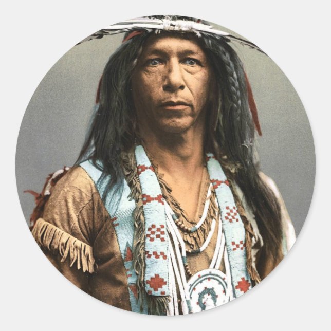 Sticker Rond Arrowmaker - An Ojibwa Brave1903 (Devant)