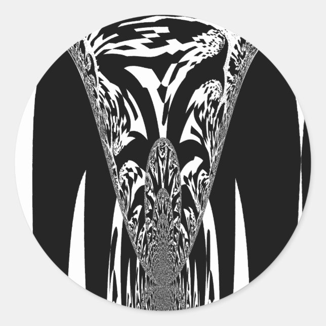 Sticker Rond Art Abstrait africain (Devant)