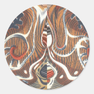 Sticker Rond Art Abstrait africain