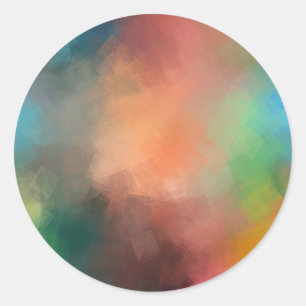 Sticker Rond Art abstrait moderne personnalisé Modèle élégant v