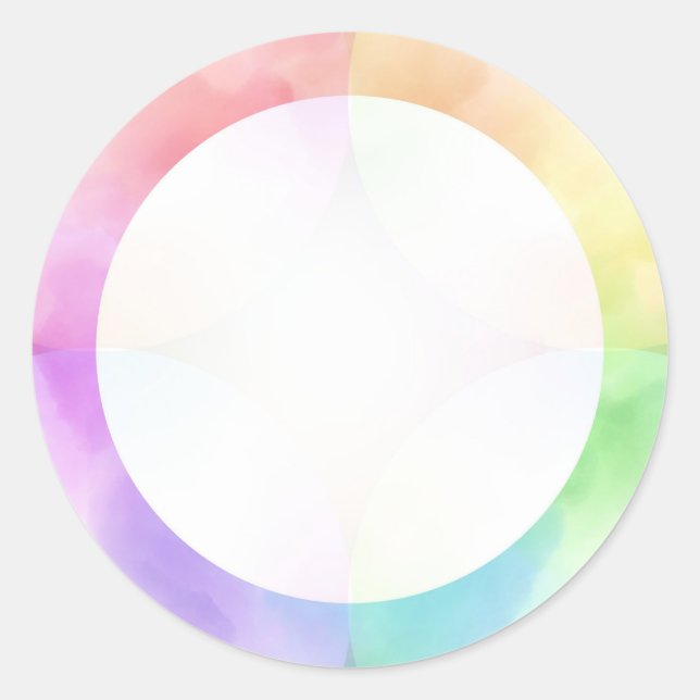 Sticker Rond Art aquarelle moderne élégant tendance Vierge (Devant)