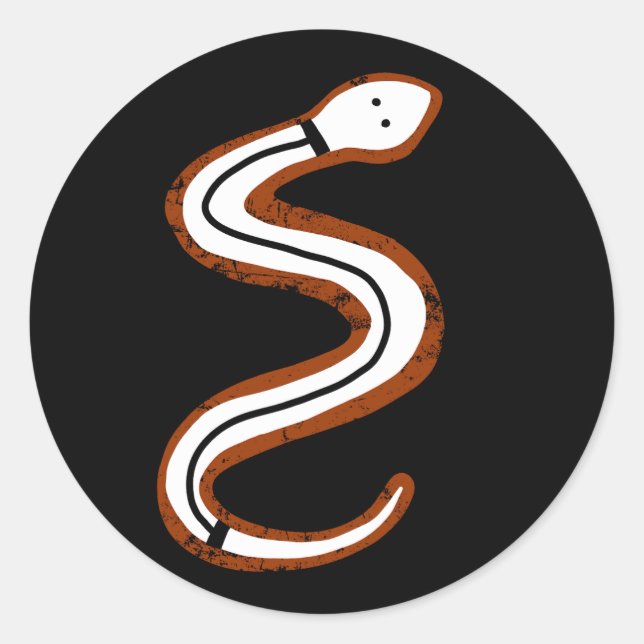 Sticker Rond art autochtone petroglyph australie symbole autoch (Devant)