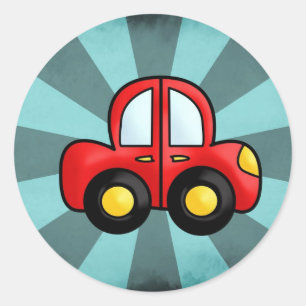 Sticker Rond Art Automobile Classique Impression Automobile Rét
