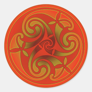 Sticker Rond Art Celtique Spiral Design