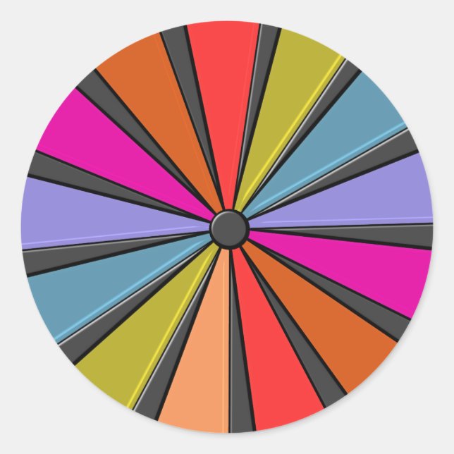Sticker Rond Art cirque - Grand Pinwheel Haut (Devant)