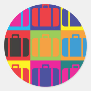 Sticker Rond Art de bruit de voyage