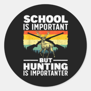 Sticker Rond Art de chasse au cerf pour enfants garçons faune c