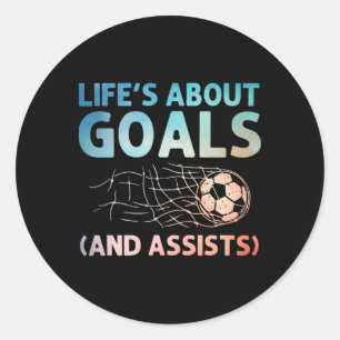 Sticker Rond Art de football cool pour hommes femmes amateurs d