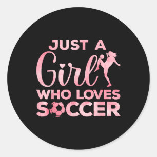Sticker Rond Art de football cool pour les femmes adolescentes