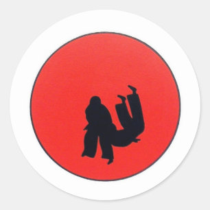 Sticker Rond Art De Judo Print
