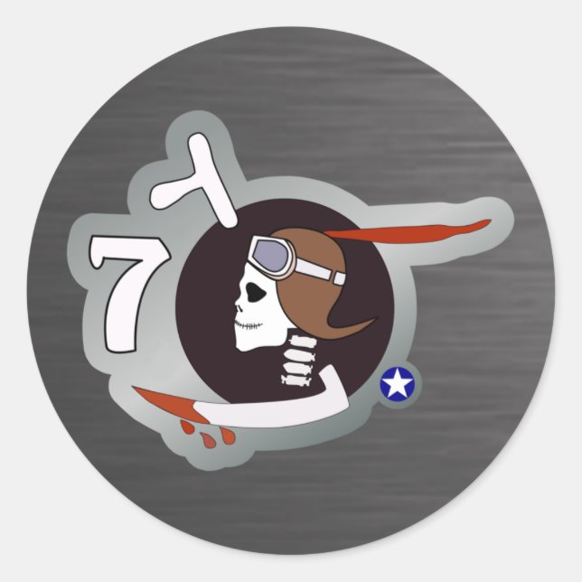 Sticker Rond Art de nez de 2ÈME GUERRE MONDIALE de Paris P-40 (Devant)