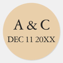 Sticker Rond Art Deco Elegant Wedding