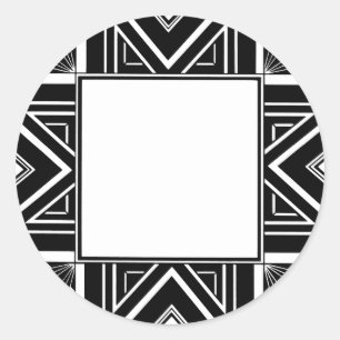 Sticker Rond Art déco Geo