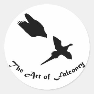Sticker Rond Art du Faucon pèlerin