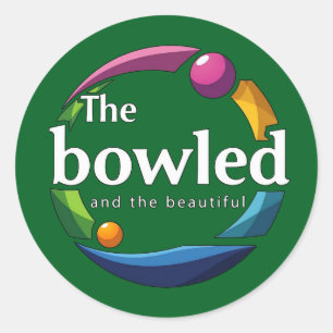 Sticker Rond "Art in Motion : Circulaire pelouse Bowls Bowled L