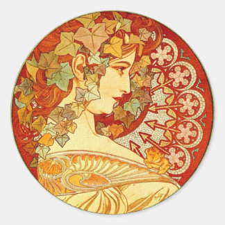 Sticker Rond Art nouveau