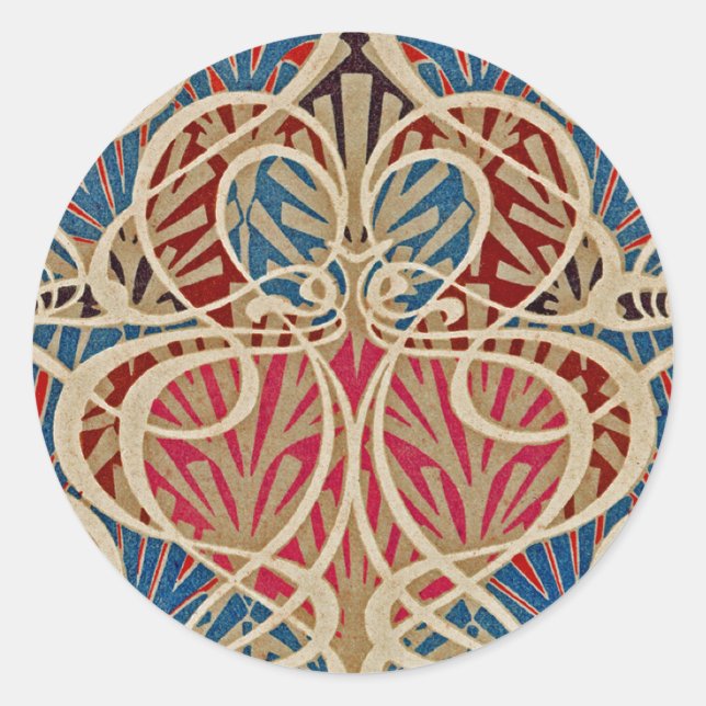 Sticker Rond Art Nouveau Design #10 à Emporio Moffa (Devant)