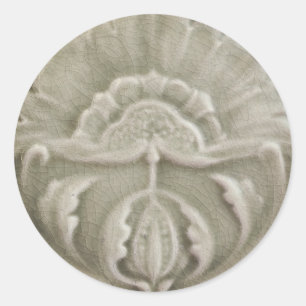 Sticker Rond Art nouveau jugendstil carreaux de fleurs design b