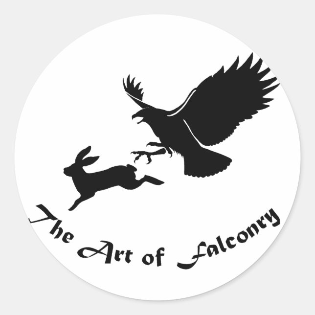 Sticker Rond Art of Falconry - Red Tail Hawk (Devant)