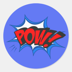 Sticker Rond Art Pop Comic Rétro