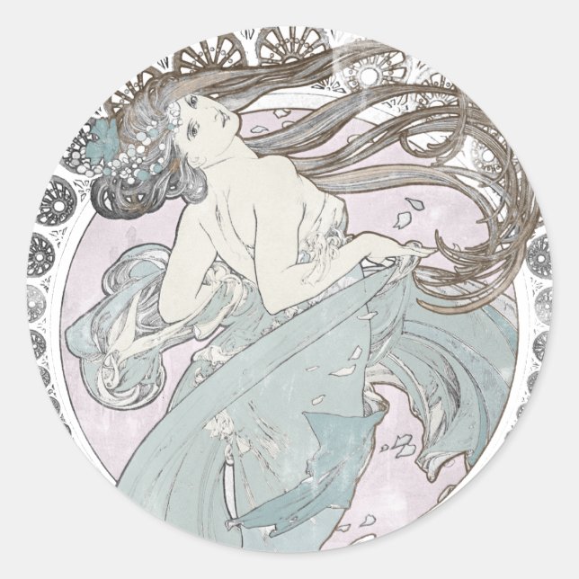 Sticker Rond Art vintage (Devant)