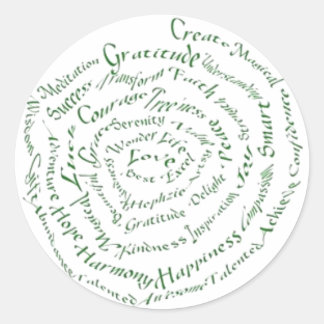 Sticker Rond Art Zen "Vibrer vos bénédictions"