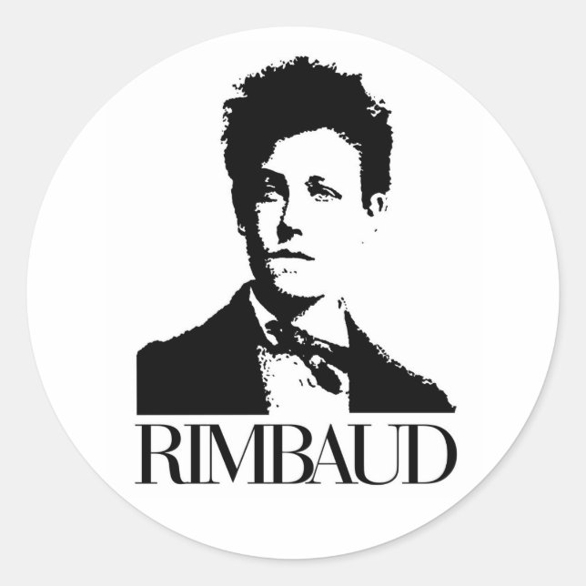 Sticker Rond Arthur Rimbaud (Devant)