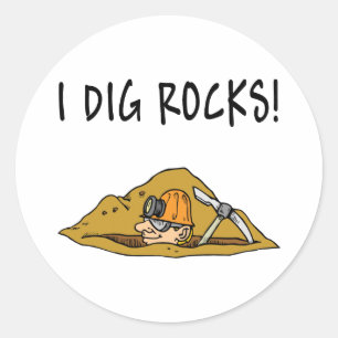Sticker Rond Article de cadeau de Rockhound