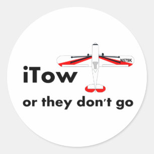 Sticker Rond Article pilote de remorquage
