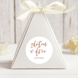 Sticker Rond Article sans gluten   Script Décontracté moderne e