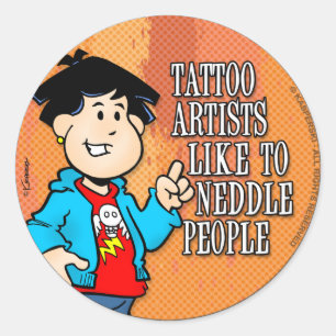 Sticker Rond Artiste du tatouage