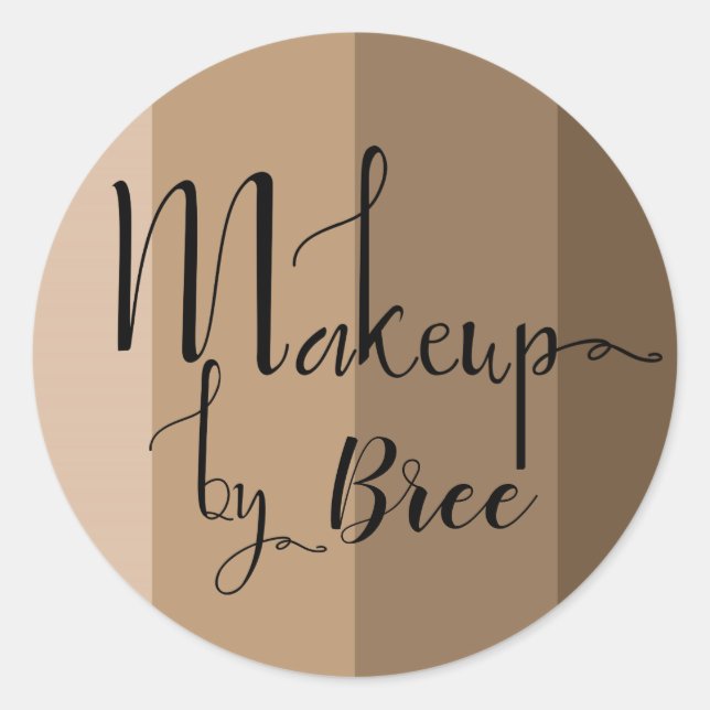 Sticker Rond Artiste maquillage de peau de la Fondation Shades (Devant)