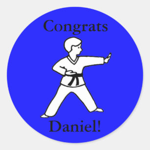 Sticker Rond Arts martiaux Daniel d'autocollants de Congrats
