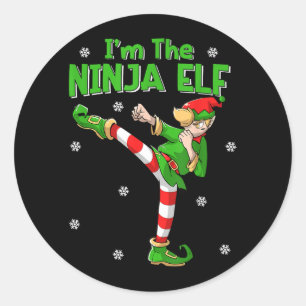 Sticker Rond Arts martiaux Ninja Elf Karaté Taekwondo MMA